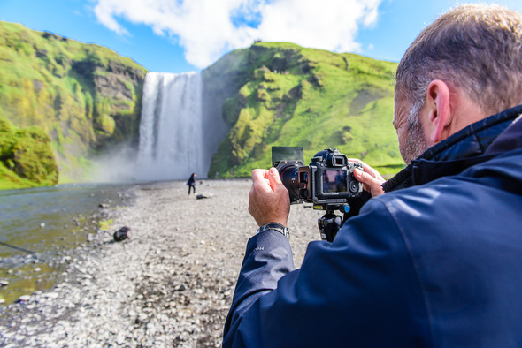 Arbeiten am Skogafoss